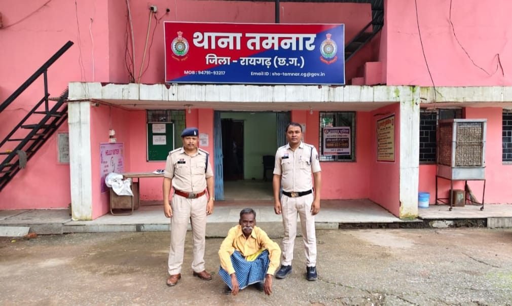 ग्राम महलोई में ग्रामीण पर हत्या की नीयत से टंगिया से वार, आरोपी को तमनार पुलिस ने चंद घंटों में किया गिरफ्तार।
