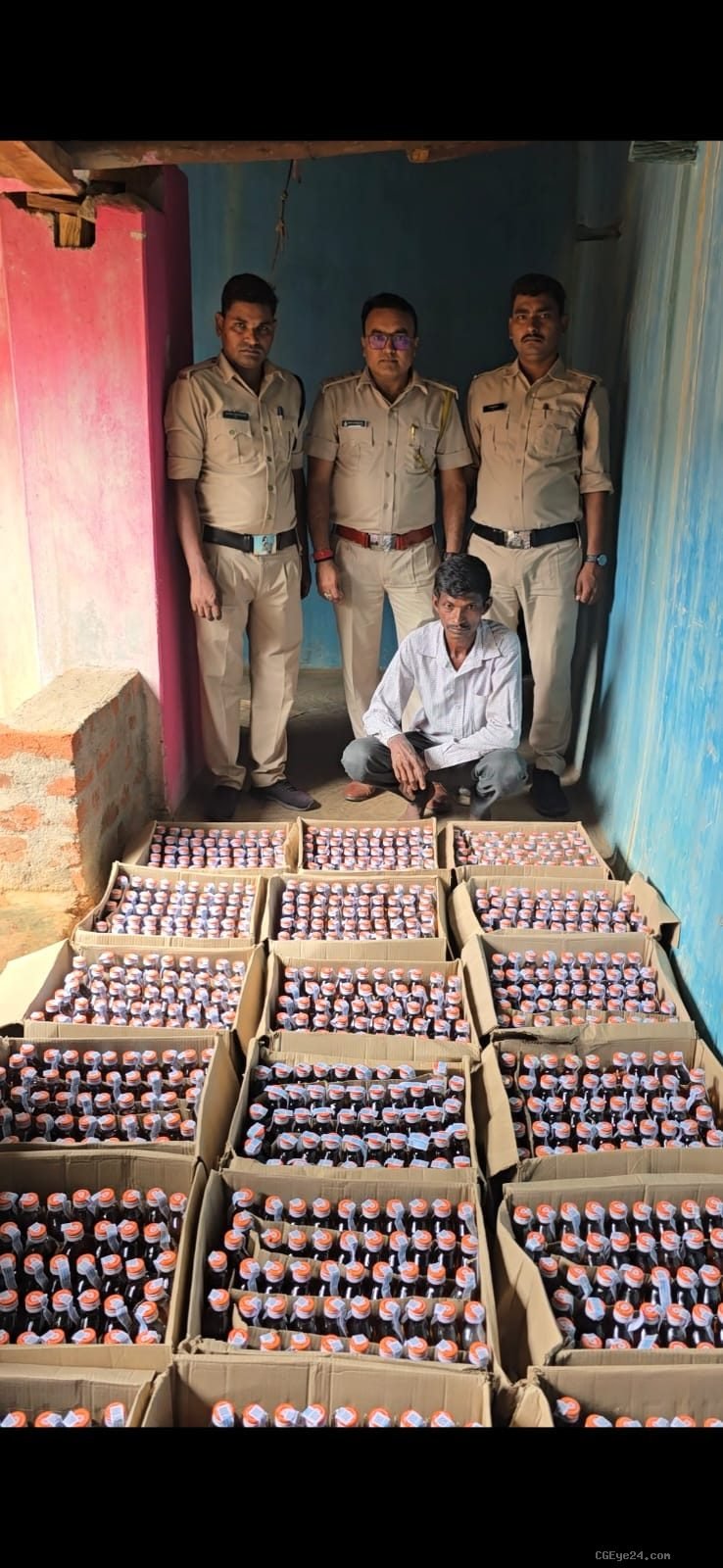 एमपी की शराब का जखीरा पकड़ाया , बॉर्डर से सटे इलाकों में चल रहे अवैध शराब के कारोबार पर बड़ा प्रहार।